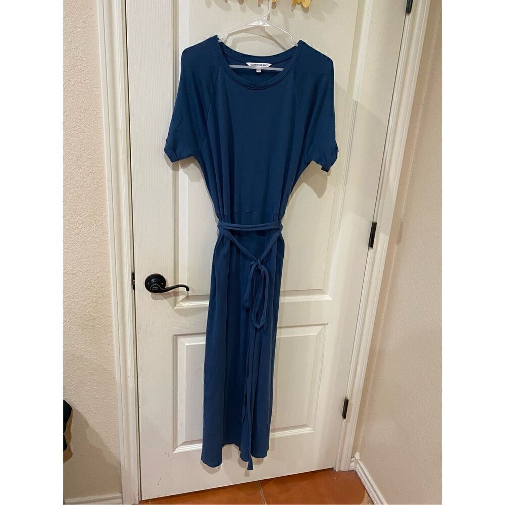 Elizabeth and James Faux Wrap Maxi Dress size medium detachable belt